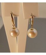 Earrings Pearl Vintage Classic Jewelry Yellow Gold 18K 750 sample - $307.76 CAD