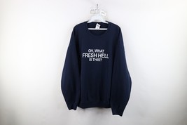 Vintage 90s Streetwear Mens XL Faded Oh What Fresh Hell Is This Sweatshi... - $39.55