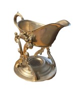 F B Rogers Gravy Boat Silver Plate w Warming Stand Vintage 2 Piece Hong ... - $645.87 MXN