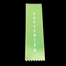 Vintage Ribbon PRESENTER Green Presentation Ribbon Scalloped School Business - £6.37 GBP