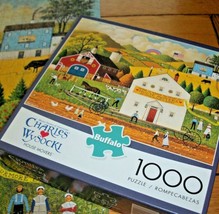Jigsaw Puzzle 1000 Pieces Charles Wysocki Art House Movers Farm Horses Complete - £10.91 GBP