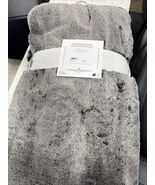 UGG Mammoth Gray Tipped Oversized Throw Blanket 70 in. Faux Fur ~New~ - $185.00