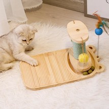 Interactive Wooden Cat Scratcher Maze Ball Toy - £56.55 GBP+