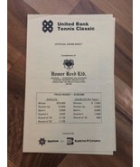 Vtg United Bank Tennis Classic 1978 Official Draw Sheet Stan Smith Jimmy... - £22.97 GBP