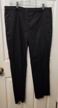 Armani Collezioni Womens High Rise Wide Leg Dress Pants Black 12 Cotton ... - $29.95
