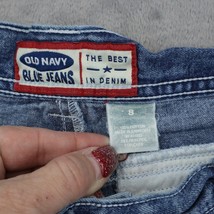 Old Navy Shorts Womens 8 Blue Cargo Pockets Mid Rise Boyfriend Blue Jeans - $22.75