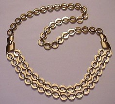 Vintage TRIFARI Gold-Tone Chain Links Necklace - £71.28 GBP