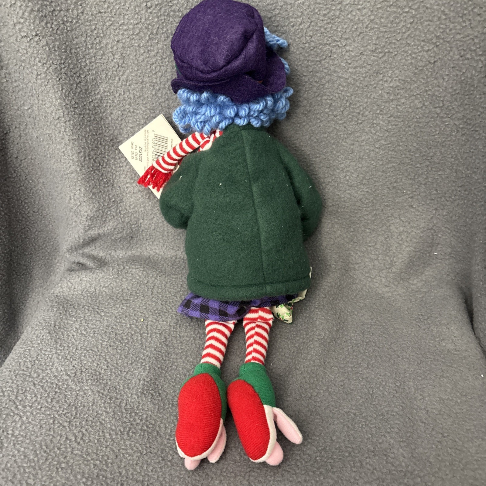 Hallmark Maxine Plush Holiday Doll Bunny Slippers Santa 12" Vintage Christmas Item image 4