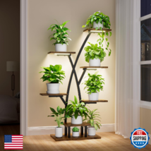 EVAWOO 7-Tiered Corner Plant Stand w/ Full-Spectrum Grow Lights, 80 Char... - $78.49