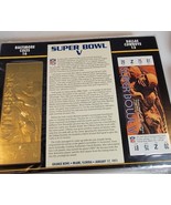 Super Bowl V 22kt Gold Ticket Stub NFL Baltimore Colts Vs Dallas Cowboys  - £49.89 GBP
