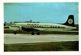 Regency Airlines Douglas DC 6 at Miami 1977 Airplane Postcard - £5.42 GBP