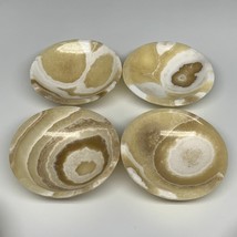 782g, 4pcs set, 4.4&quot;-4.7&quot; Round Onyx Bowl Handmade from Morocco, B8877 - £47.85 GBP