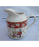 CHARLTON HALL KOBE CREAMER PITCHER DRUM CHRISTMAS HORN RIBBONS FLORAL PE... - £10.30 GBP