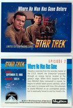 RARE 1993 TOS Star Trek VHS Exc SkyBox Card #2 Where No Man Has Gone Before Kirk - $19.79