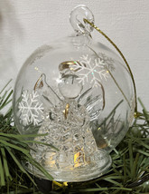 Light Up LED Spun Blown Glass Angel Christmas Ornament NEW - £9.99 GBP