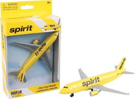 5.75 Inch Airbus A320 Spirit Airlines Diecast Model APPROX 1/257 Scale - $24.74