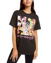 MSRP $24 Warner Brothers Juniors&#39; Tokyo Graphic T-Shirt Black Size Medium - £5.69 GBP