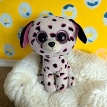 Ty Beanie Boos - GEORGIA the Dalmatian Dog  White Pink Toy Gift 8.5&quot; - £16.23 GBP