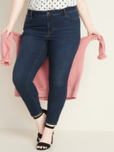 Old Navy Pop Icon Skinny Jeans Womens 16 Blue Dark Wash Stretch Mid Rise... - £20.91 GBP