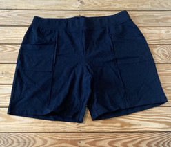 D&amp;Co NWOT Women’s Pintuck Detail stretch shorts size L Black BG - $17.72