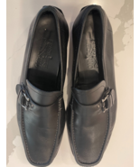 SALVATORE FERRAGAMO BLACK LEATHER SHOES MADE IN ITALY SIZE 10.5 - $172.42 CAD