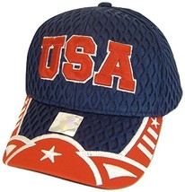 USA Men&#39;s Summer Mesh Adjustable Baseball Cap (Navy) - £11.92 GBP