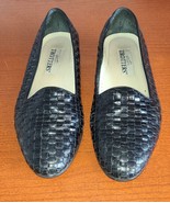 TROTTERS Shoes 9.5n Women&#39;s Black Woven Leather Basket Weave Slip On Loa... - €25,98 EUR