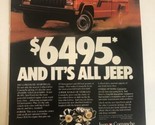 1987 Jeep Comanche Vintage Print Ad Advertisement pa11 - $6.92
