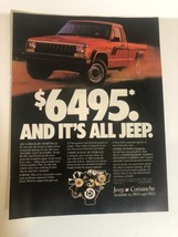 1987 Jeep Comanche Vintage Print Ad Advertisement pa11 - £5.44 GBP