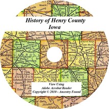 1888 History &amp; Genealogy Of Henry County Iowa Mount Pleasant Ia Families - £4.58 GBP