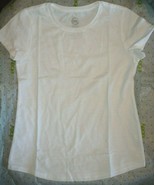 Wonder Nation Girls Essential Tee T-Shirt LARGE (10-12) White Fade Resis... - €8,54 EUR