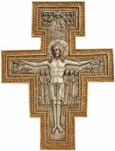 San Damiano Church Cross Christian Religious Wall Sculpture - £46.58 GBP