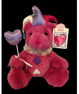 Applause Jester Jointed Teddy Bear Fooling Around Raspberry Valentine Pl... - $59.95