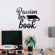 Passion for Book Vinyl Decal Sticker Custom Wall Mural Art Decor Quotes ... - $9.79