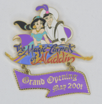 Disney 2001 The Magic Carpets of Aladdin Grand Opening Dangle Pin#5161 - £34.99 GBP