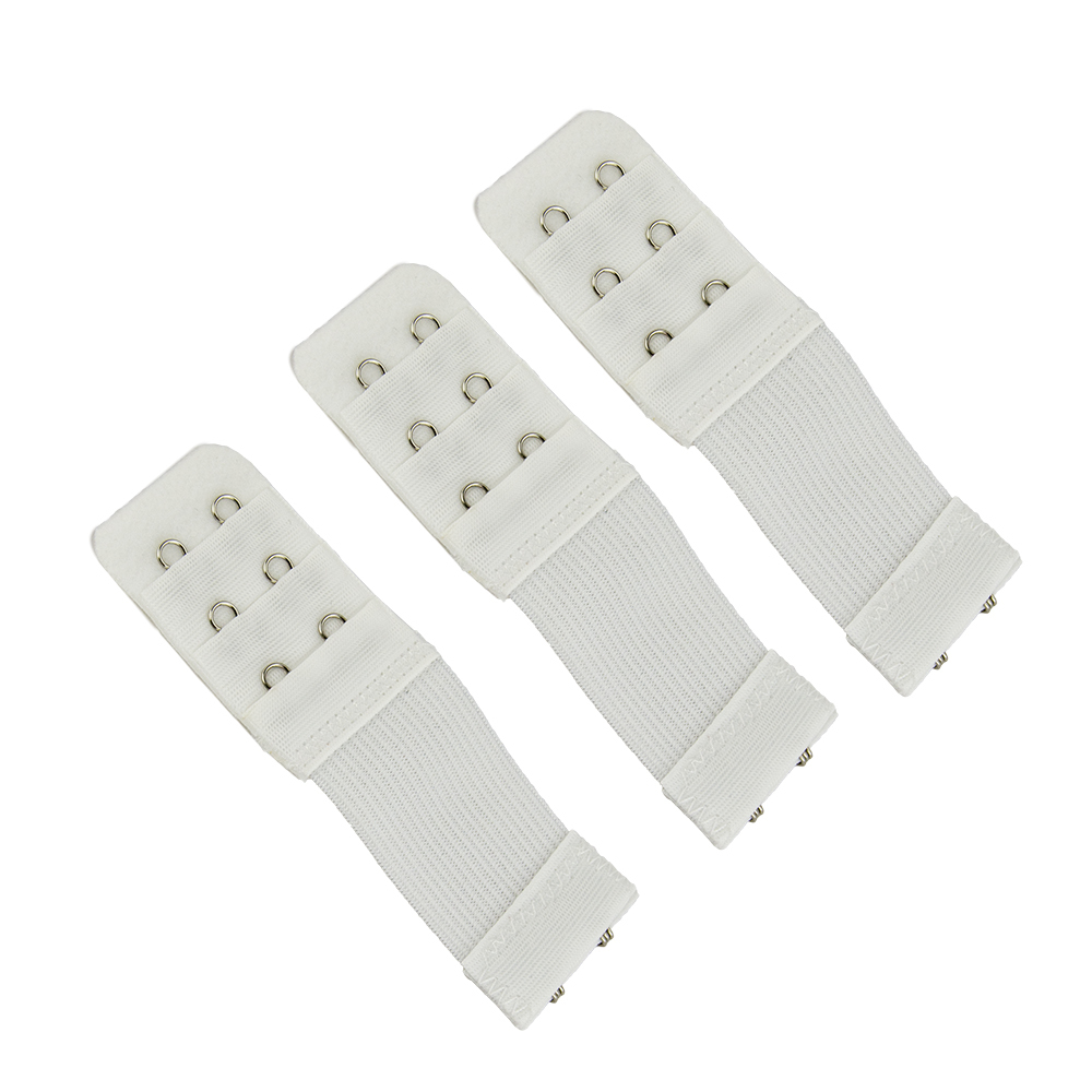 Stretch Elastic Bra Extender 3-Pack (2-Hook, White) - $7.99