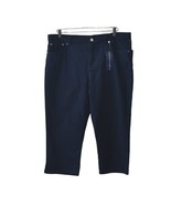 Chaps Essential Capri Pants Jeans Womens 16 Slimming Fit Navy Blue - $14.99