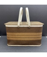 Vintage MCM Redmon Woven Picnic Basket – Wood &amp; Metal Family Size Classic - €20,48 EUR