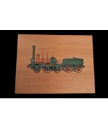 Vtg Print Locomotive Bayard 1839 Train on Wood Museum Science Technology... - $49.99