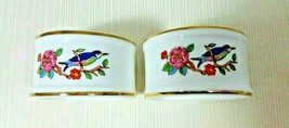 John Aynsley Pembroke Napkin Ring Set of Two (2) Bone China Gold Trim - £35.35 GBP