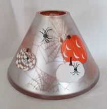 Yankee Candle Large J/S Jar Shade Frosted Halloween Flicker Spider Pumpkin - £35.49 GBP