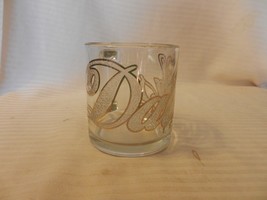 Dallas, Texas Glass Coffee Cup Clear with Gold &amp; Silver 3.75&quot; Tall - $25.00