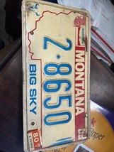 Vintage 1976 Montana Bicentennial License Plate 2-8650 Expired - £14.67 GBP