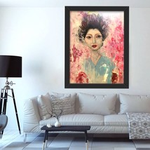 Japanese girl,original oil painting on stretched canvas,geisha painting,Japanese - £239.80 GBP