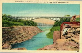 Driving Park Avenue Bridge Rochester New York Linen Postcard - £11.81 GBP