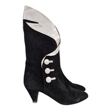 Rare Enzo Albanese Roma Boot VTG 80’s  Black/White Button Futuristic EU3... - $222.75