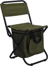 Sequpr Portable Foldable Camping Chair With Cooler Bag, Lightweight Back... - £28.89 GBP
