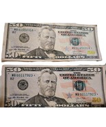 2-$50 Circulated Bills Series 2013 US Fifty Dollar Bill Star Note - $2,415.82 MXN