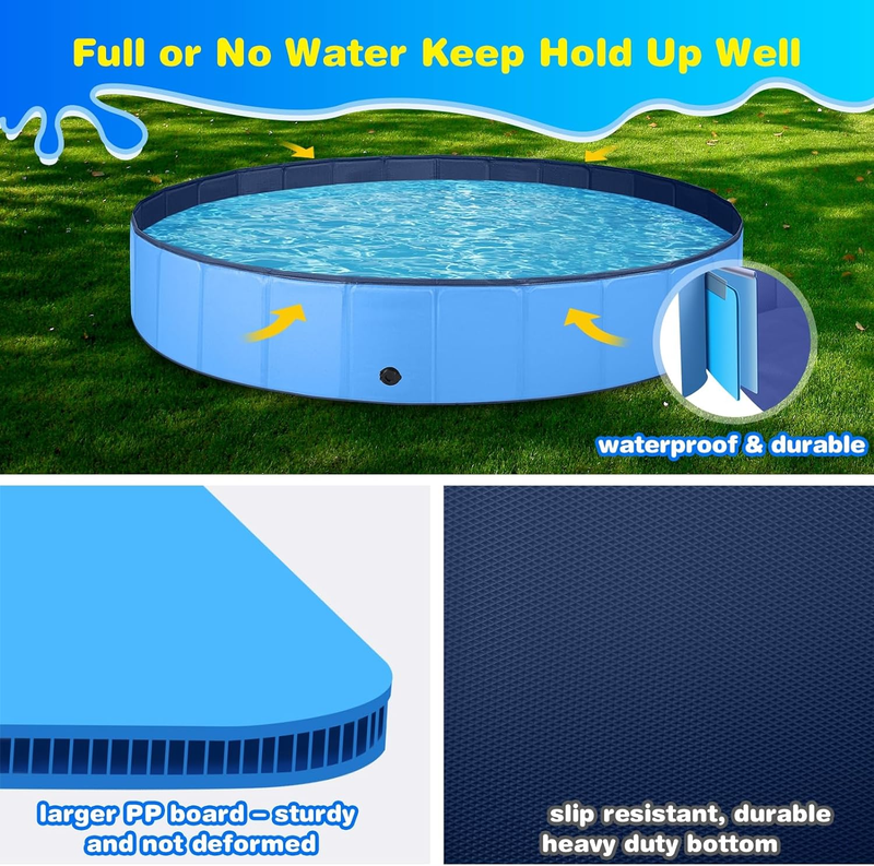 Kiddie Pool 63" X 12"  Kid Pool Plastic Dog Pool for Extra Large Dog Item image 2
