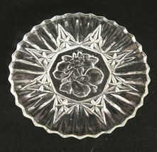 Vintage Federal Glass Pioneer Fruit 8&quot; Luncheon Plate Clear Pressed - £7.36 GBP